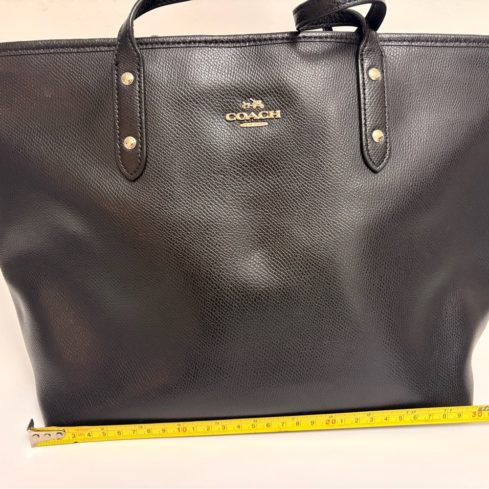 Coach Black Tote with Gold Accents - Picture 8 of 12
